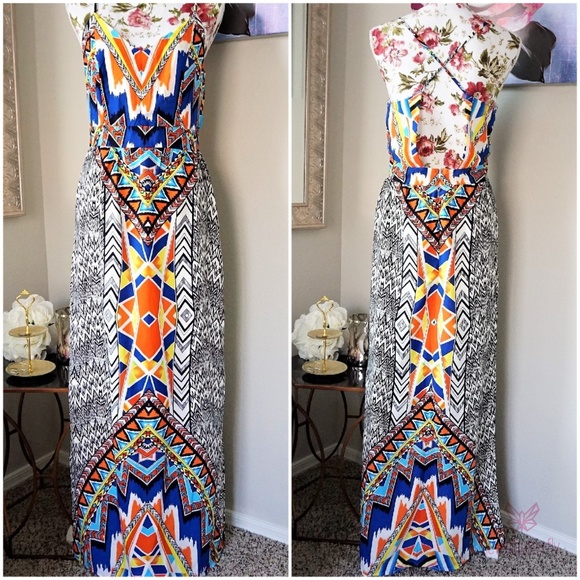 a'gaci Dresses & Skirts - ♡ A'gaci | Aztec Print Maxi Dress Size Medium